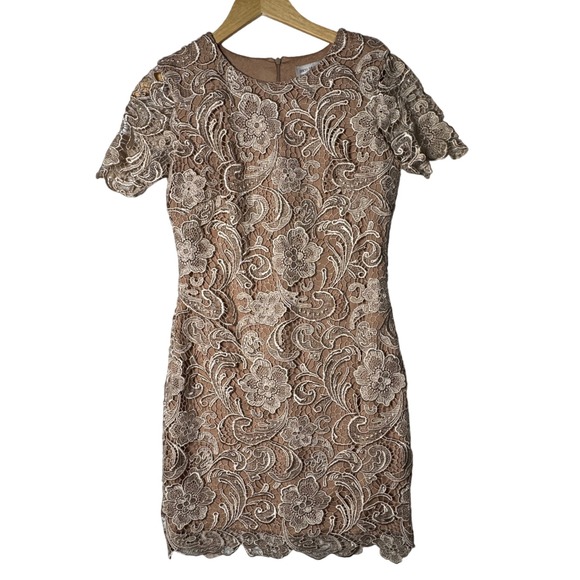 Womens Dress The Population Lace Floral Cocktail Party Sheath Dress Size Small - Picture 1 of 9